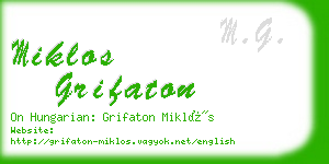 miklos grifaton business card